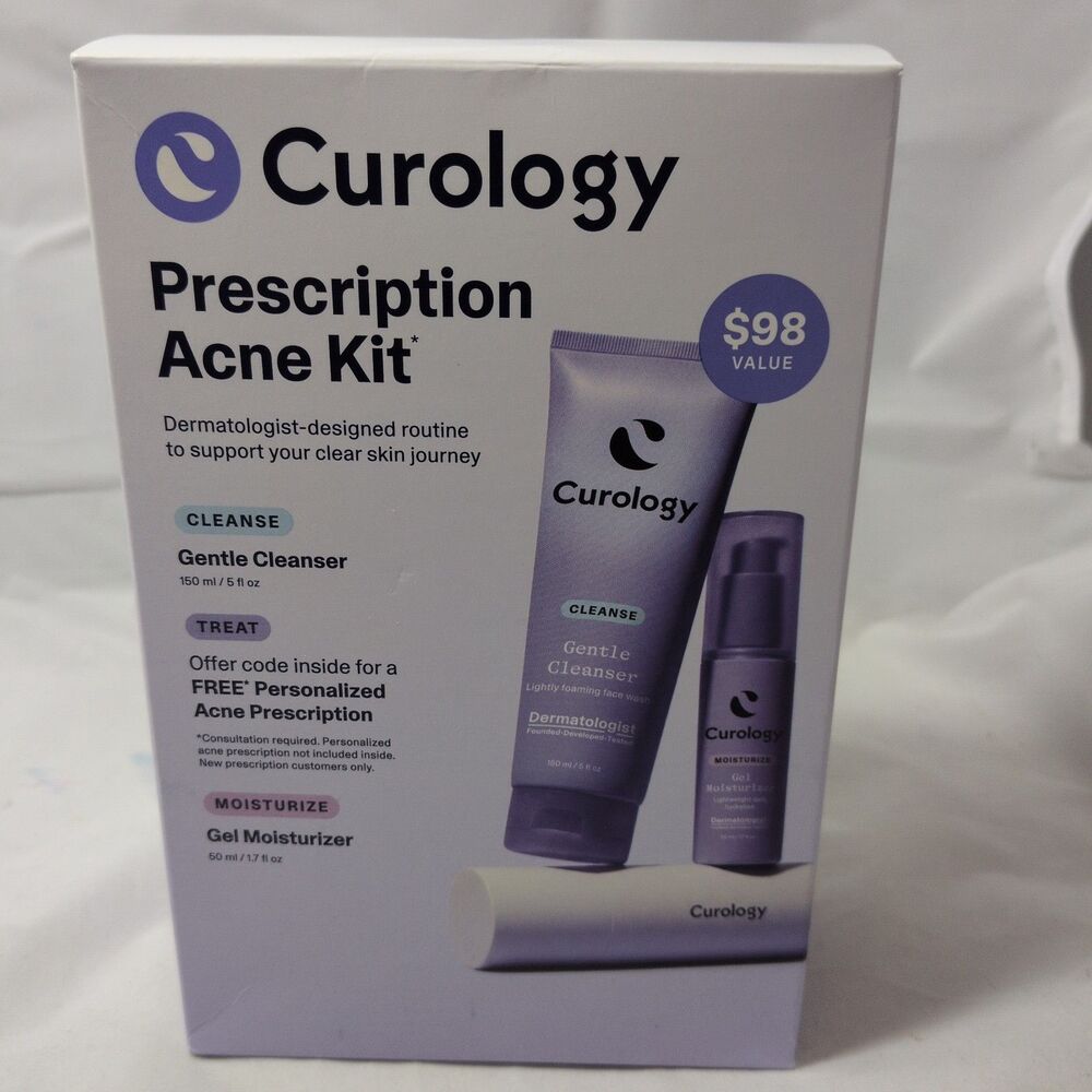 Curology Acne Care Kit 3 Step Kit, Dermatologist Designed